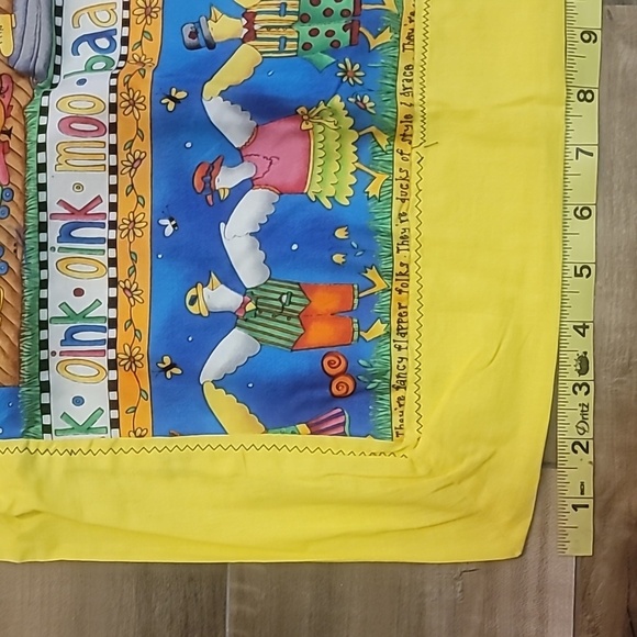 Handmade baby blanket farm animals pigs cows chickens stars moon cats rabbits - Picture 2 of 12